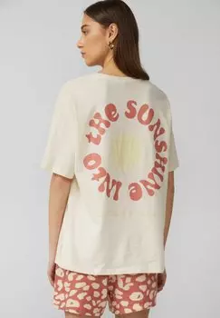 Футболка с принтом RCKENPRINT QS, кремовый