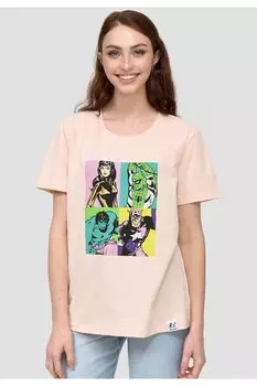 Футболка с принтом Recovered, розовый