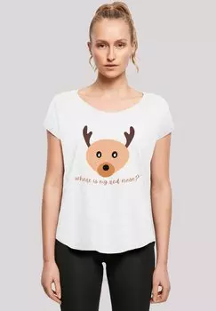 Футболка с принтом RED NOSE WEIHNACHTEN F4NT4STIC, белый