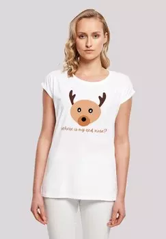 Футболка с принтом RED NOSE WEIHNACHTEN F4NT4STIC, белый
