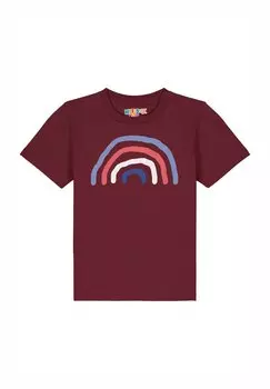 Футболка с принтом REGENBOGEN Watapparel, цвет burgundy