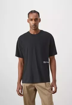 Футболка с принтом REGULAR BANDANA TEE Karl Lagerfeld, черный
