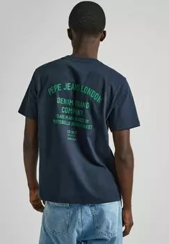 Футболка с принтом REGULAR CAVE Pepe Jeans, цвет dulwich blue