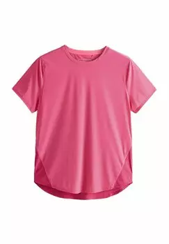 Футболка с принтом REGULAR FIT-ACTIVE LIGHTWEIGHT SHORT SLEEVE RUNNING WITH REFLECTIVE TAPING Next, розовый