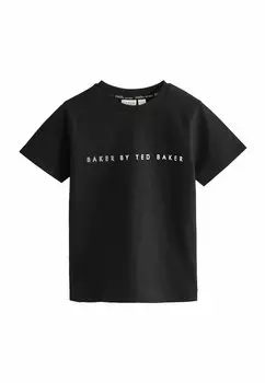 Футболка с принтом REGULAR FIT Baker by Ted Baker, цвет black