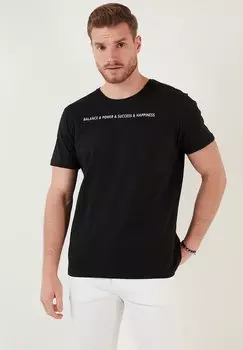 Футболка с принтом REGULAR FIT Buratti, черный