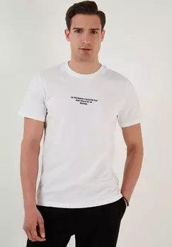 Футболка с принтом REGULAR FIT Buratti, цвет white