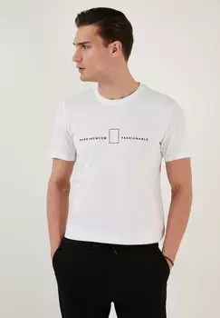 Футболка с принтом REGULAR FIT Buratti, цвет white