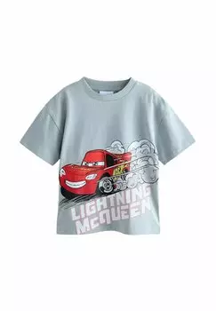 Футболка с принтом REGULAR FIT - CARS LIGHTNING MCQUEEN SHORT SLEEVE Next, серый