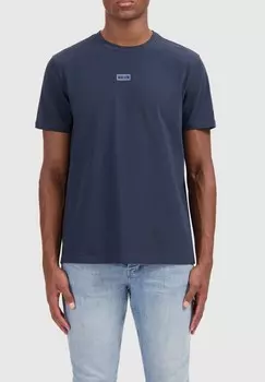 Футболка с принтом REGULAR FIT CREWNECK Ballin, темно-синий