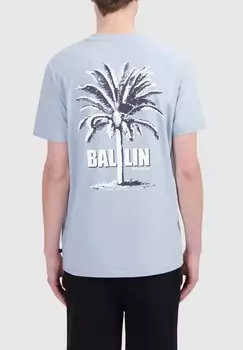 Футболка с принтом REGULAR FIT CREWNECK Ballin, сине-серый