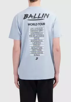 Футболка с принтом REGULAR FIT CREWNECK Ballin, сине-серый