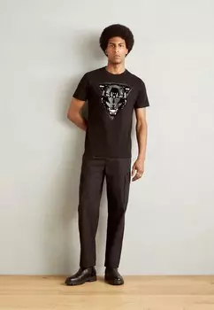 Футболка с принтом REGULAR FIT FLOCK AND INJECTION PRINT Antony Morato, черный