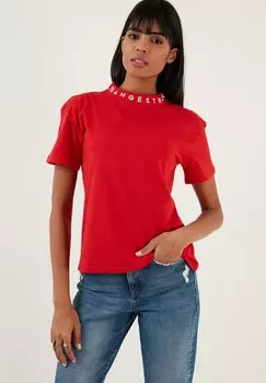 Футболка с принтом REGULAR FIT LELA, цвет red