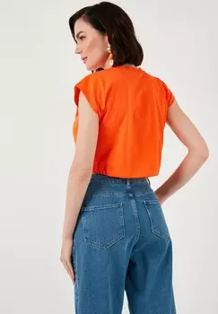 Футболка с принтом REGULAR FIT LELA, оранжевый