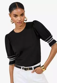 Футболка с принтом REGULAR FIT Lipsy, черный