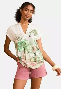 Футболка с принтом REGULAR FIT Love & Roses, белый