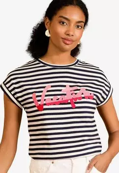 Футболка с принтом REGULAR FIT. Love & Roses, синий