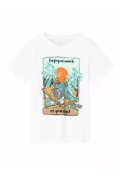 Футболка с принтом REGULAR FIT Name it, белый