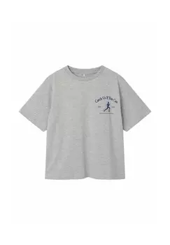 Футболка с принтом REGULAR FIT Name it, серый
