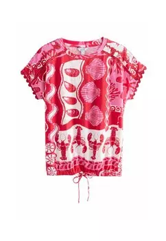 Футболка с принтом REGULAR FIT - SHORT SLEEVE Next, красный