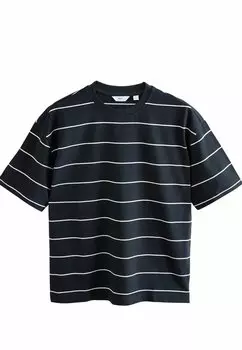 Футболка с принтом REGULAR FIT - STRIPE HEAVYWEIGHT Next, синий