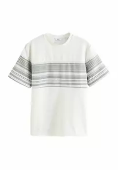Футболка с принтом REGULAR FIT - TEXTURED BLOCK Next, белый