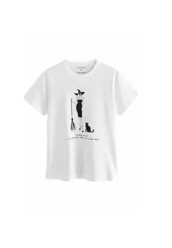 Футболка с принтом REGULAR FIT WICKED WITCH HALLOWEEN GRAPHIC Next, белый