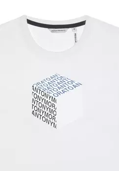 Футболка с принтом Regular Fit With Logo Antony Morato, белая