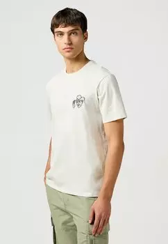 Футболка с принтом REGULAR FIT Wrangler, молочный