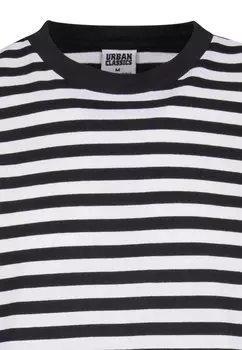 Футболка с принтом Regular Stripe Urban Classics, черный