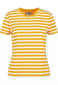 Футболка с принтом REGULAR STRIPED TEE Urban Classics, неоновый оранжевый