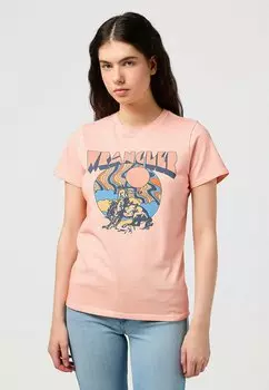 Футболка с принтом REGULAR Wrangler, коралл