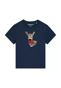 Футболка с принтом REHKITZ watapparel, темно-синий