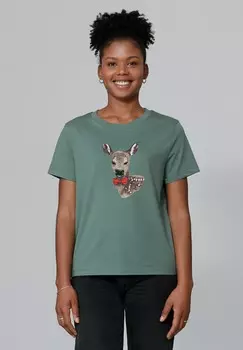 Футболка с принтом REHKITZ watapparel, зеленый