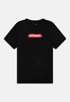 Футболка с принтом RELAX Dsquared2, цвет black