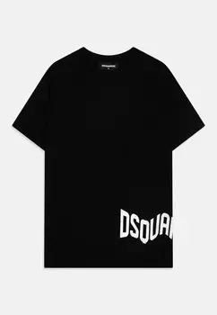 Футболка с принтом RELAX Dsquared2, цвет black