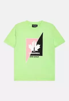 Футболка с принтом RELAX Dsquared2, цвет green