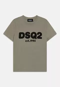 Футболка с принтом RELAX Dsquared2, цвет grey