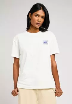 Футболка с принтом RELAXED CREW Lee, цвет ecru