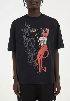 Футболка с принтом RELAXED Ed Hardy, черный