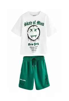 Футболка с принтом RELAXED FIT Next, белый