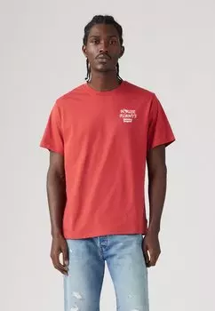 Футболка с принтом RELAXED FIT TEE Levi's, красный