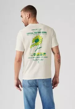 Футболка с принтом RELAXED FIT TEE Levi's, кремовый