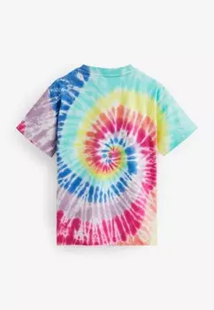 Футболка с принтом Relaxed Fit Tie-Dye Short Sleeve Standard Next, розовый