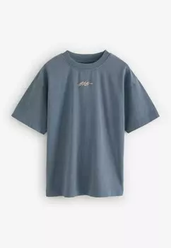 Футболка с принтом RELAXED FIT WASHED SHORT SLEEVE 3 PACK Next, синий