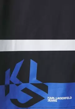 Футболка с принтом Relaxed Stripe Tee Karl Lagerfeld, черная