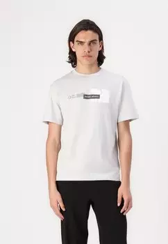 Футболка с принтом RELAXED TOM TAILOR DENIM, светло-серый