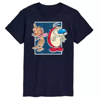 Футболка с принтом Ren & Stimpy для больших размеров Licensed Character, синий