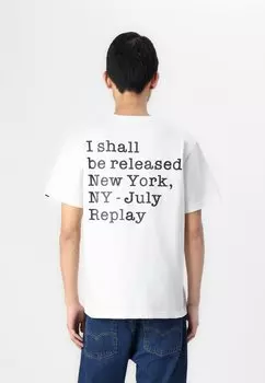 Футболка с принтом Replay, белый